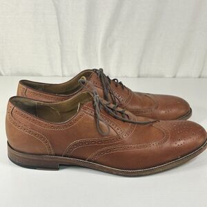 Johnston & Murphy brown suede derby style shoes Size 13, dark brown wingtip shoe Johnston & Murphy Brown Wingtip Dress Shoes for Men for sale  main image 2
